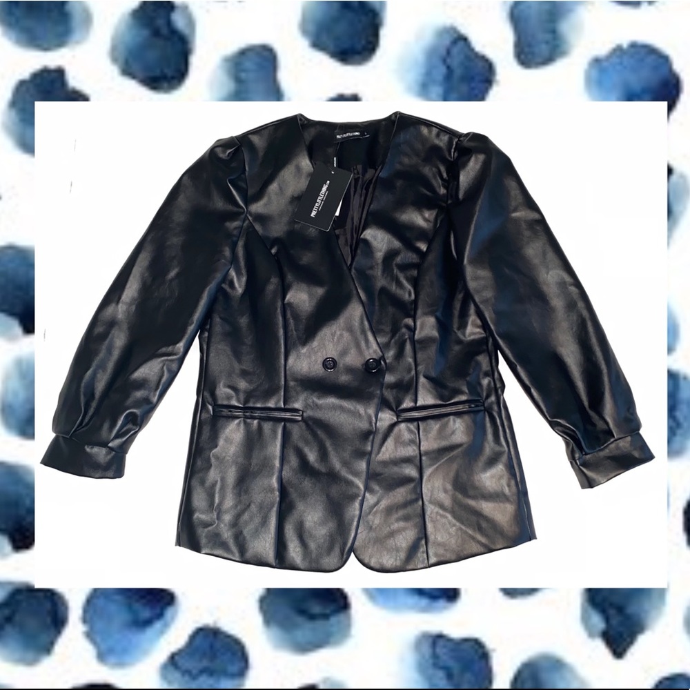 Pretty Little Thing Leather Blazer